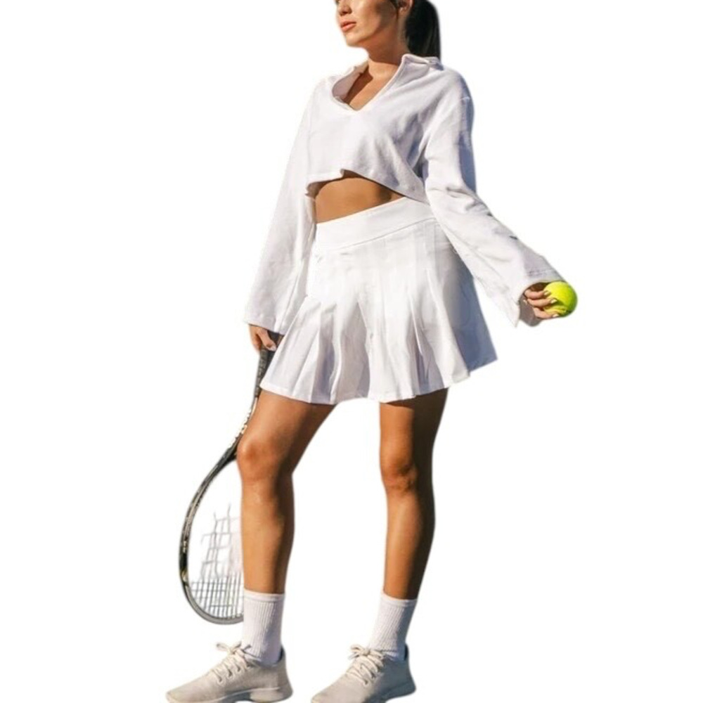 KENNY FLOWERS Size XL Classic White Pull-On Ladies Country Club Pleats Skort NWT